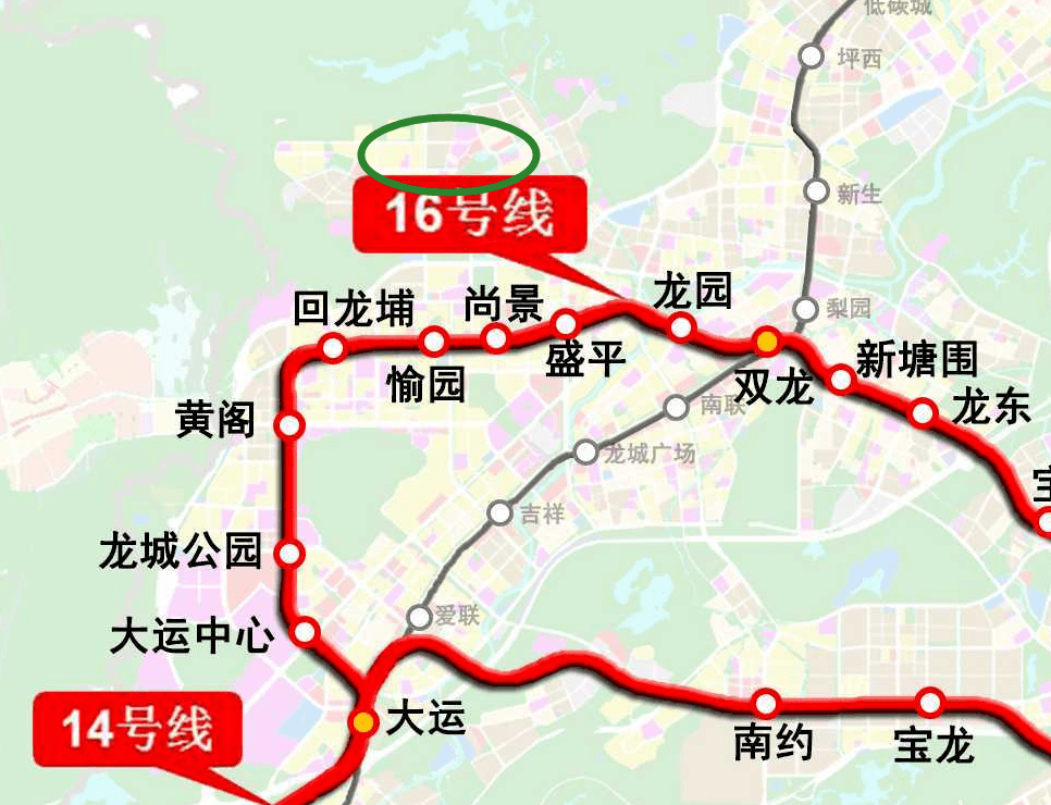 深圳龙岗地铁线路图片