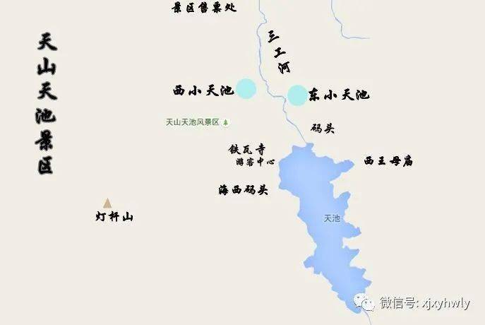 新疆天山天池地图图片