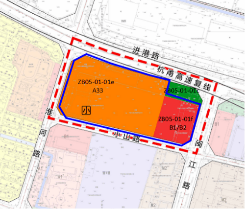 調整地塊四至範圍根據批前公示,此次調整,目的是為了完善北侖區的教育