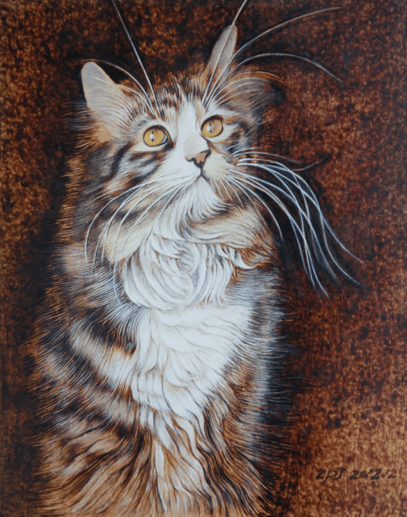 猫系列民居系列草原风情系列说了这么多,不如一起来欣赏一波烙画作品