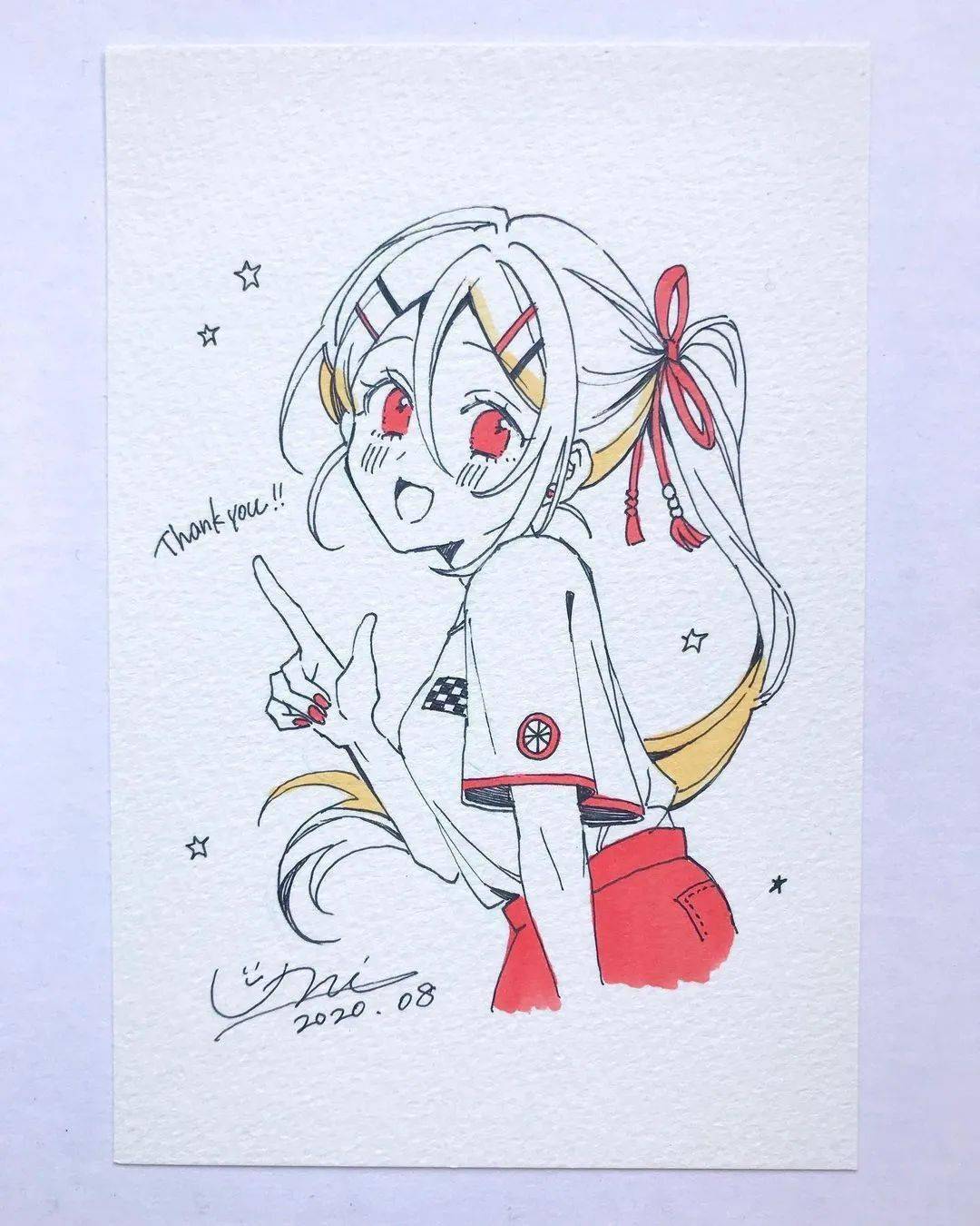 马克笔手绘洛丽塔漫画少女手绘线稿