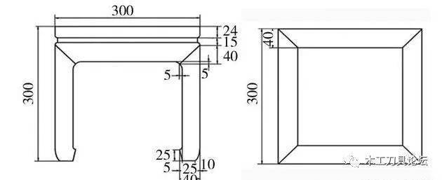 榫卯结构板凳图纸图片