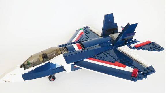 乐高创意百变31039蓝色超音速战机