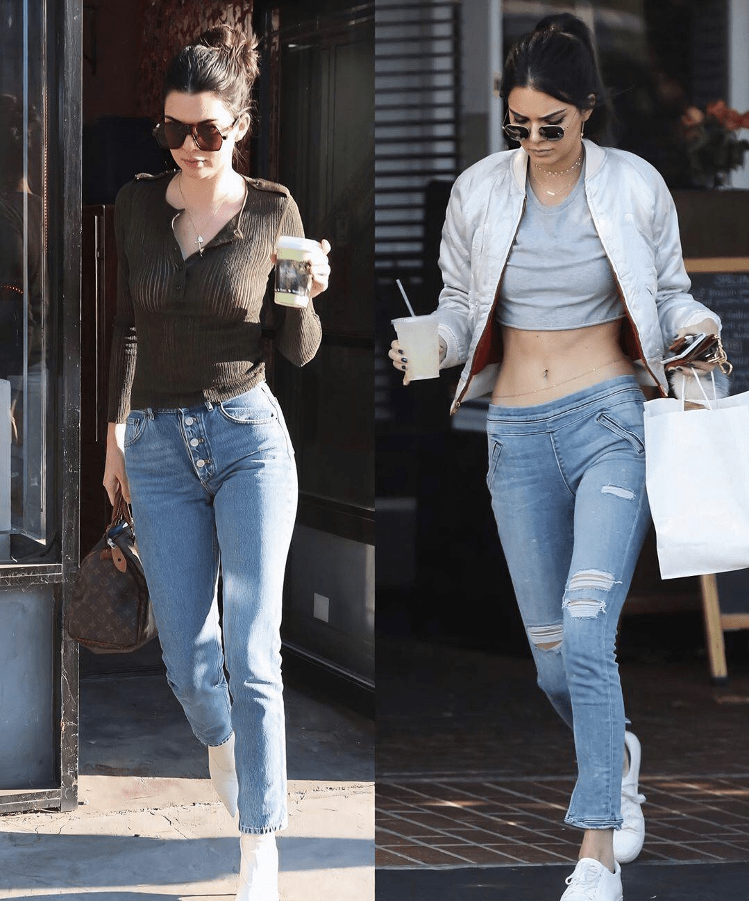 肯豆时尚的牛仔裤穿搭,简约随性又大方时尚,时髦精们的穿搭范本