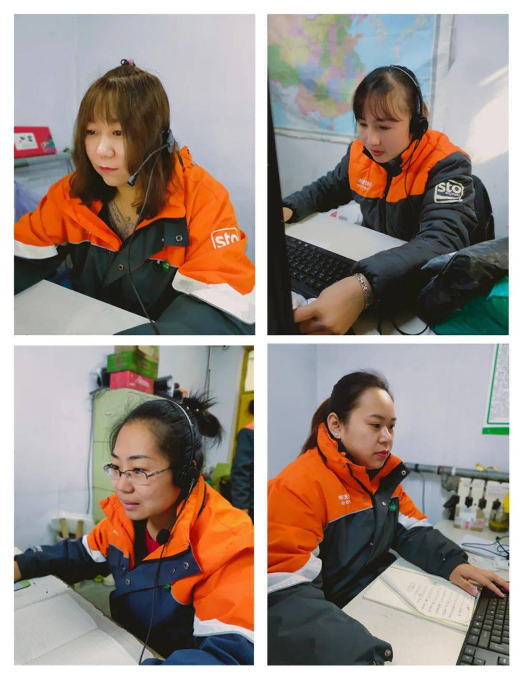 虽然快递的工作比较繁忙,但只要有空,她们就会聚到一起看书,相互学习