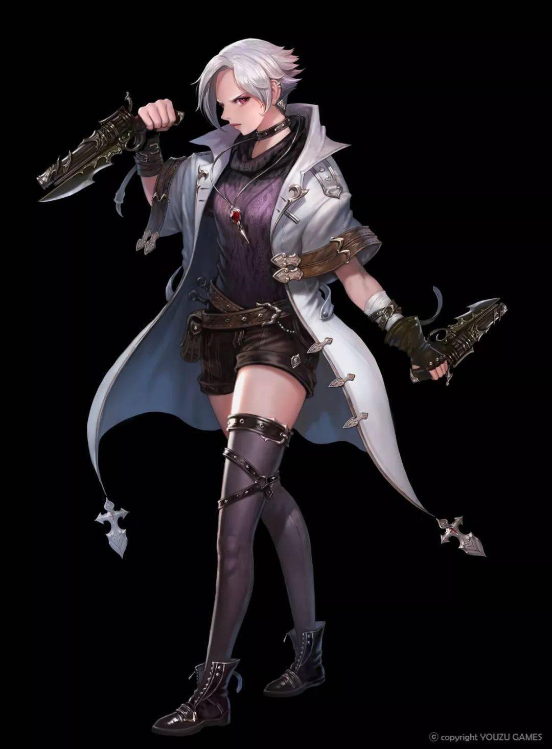 韩国游戏原画师nessi典型的韩式精美游戏角色原画