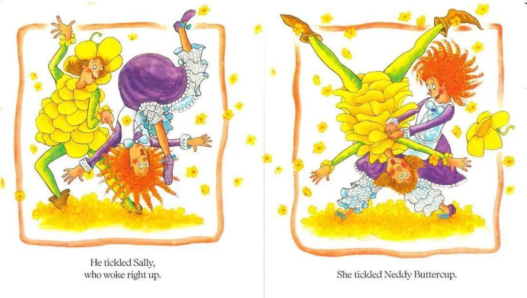 she tickled neddy buttercup.她给马毛茛挠痒痒.