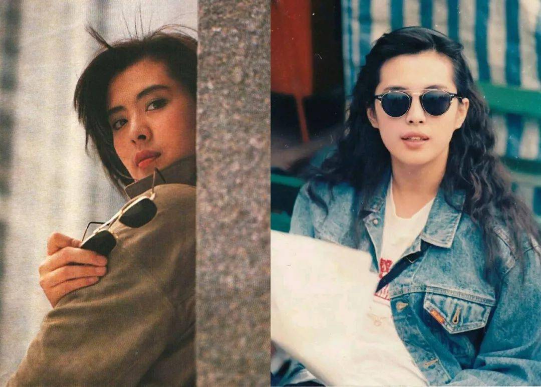 港风发型除了卷发,港星们也偏爱黑色的长直发,放到现在来看就是校园