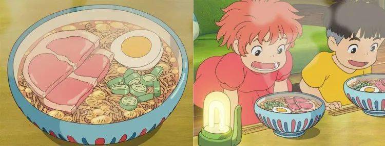 《悬崖上的金鱼姬》,波妞和宗介吃的速食拉面