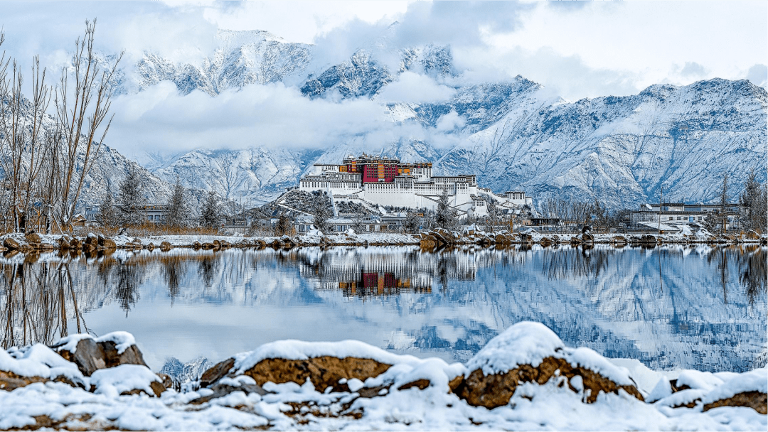 藏区冬天风景图片