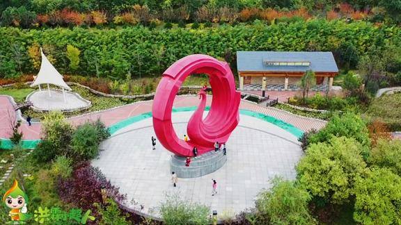 航拍岐山 蔡家坡北坡公园 蔡家坡半全貌!