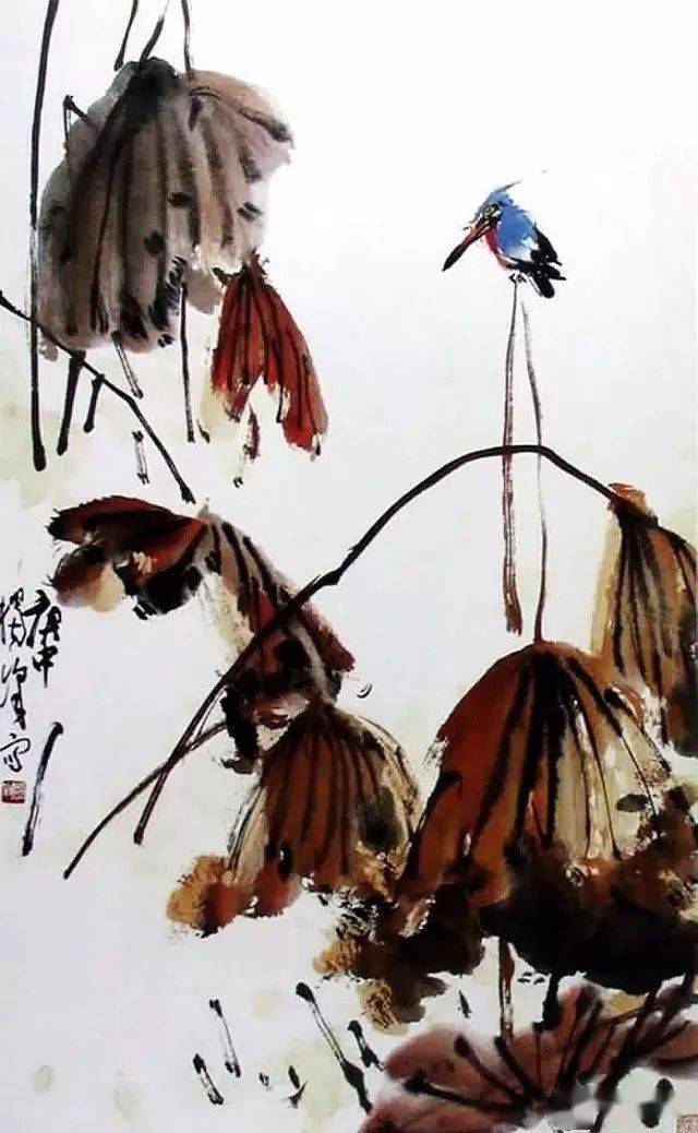 残荷枯叶立寒塘十大名家画残荷