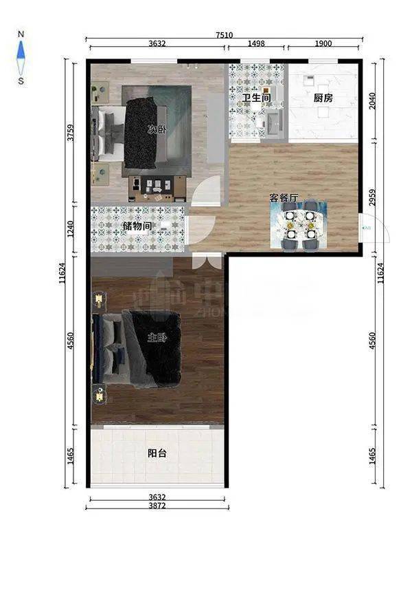 无锡二手房总价79万梁溪区清扬路茂业地铁口精装两房