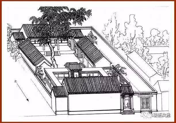 京派建筑手绘图图片
