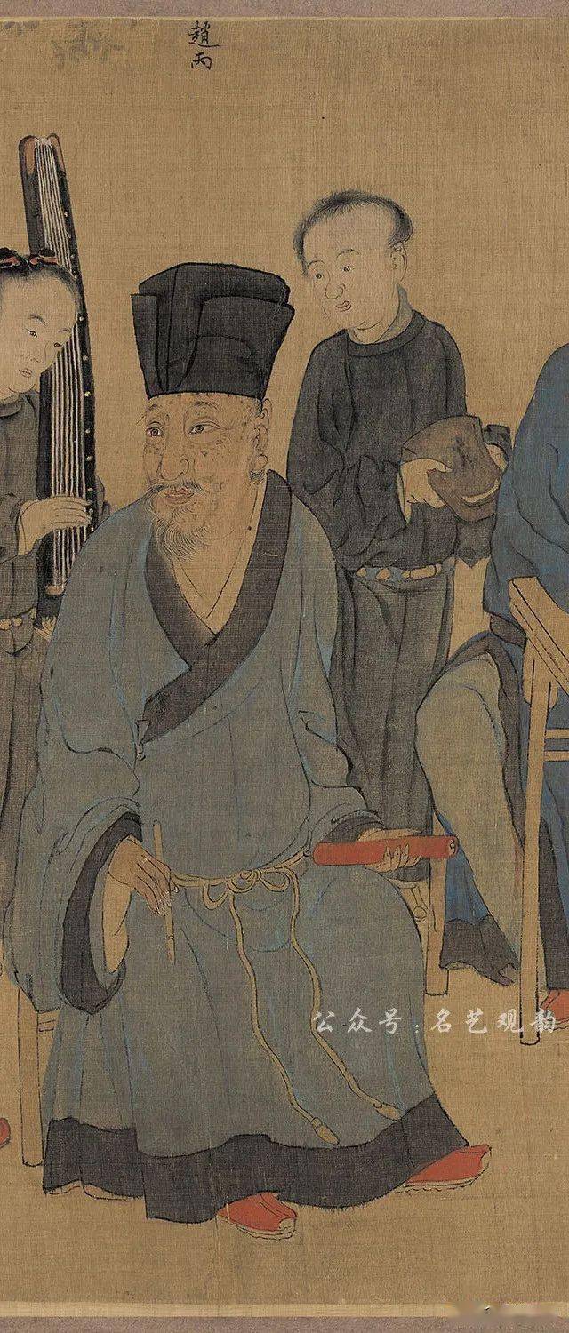 明朝佚名画家人物长卷耆英胜会图栩栩如生