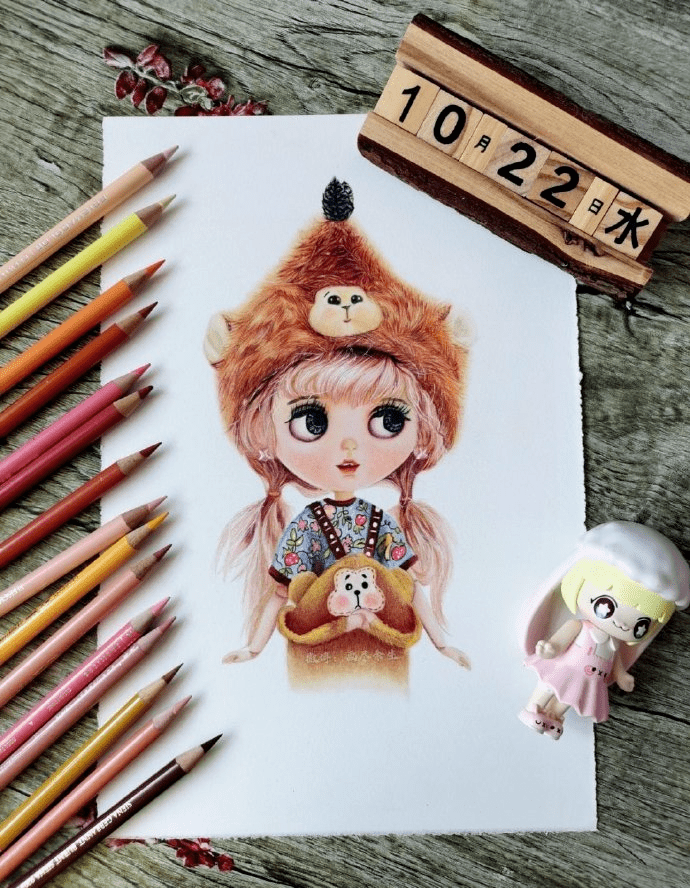 彩铅教程|彩铅娃娃有没有萌到你啊