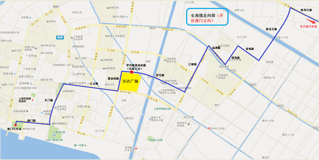 本周五崇明万达广场即将开业5条公交线路直达
