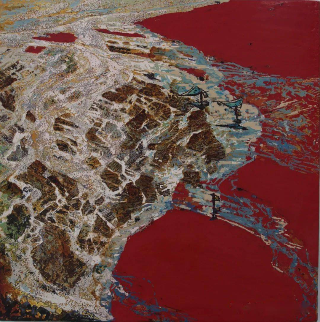 画中的家乡游丁琳斑斓的乡情漆画作品欣赏