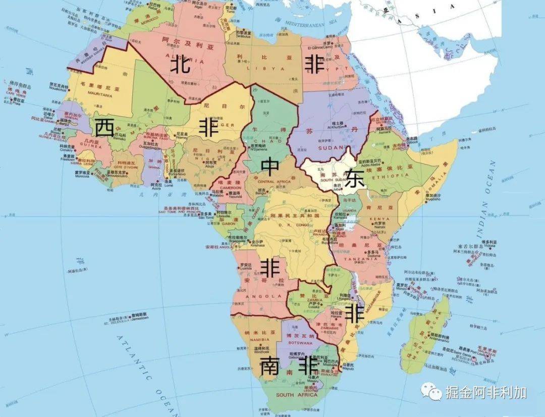 非州地图图片