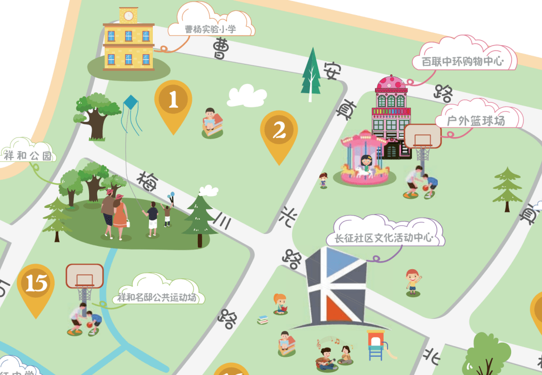 儿童友好社区创建再添新亮点长征镇征宝乐园地图出炉