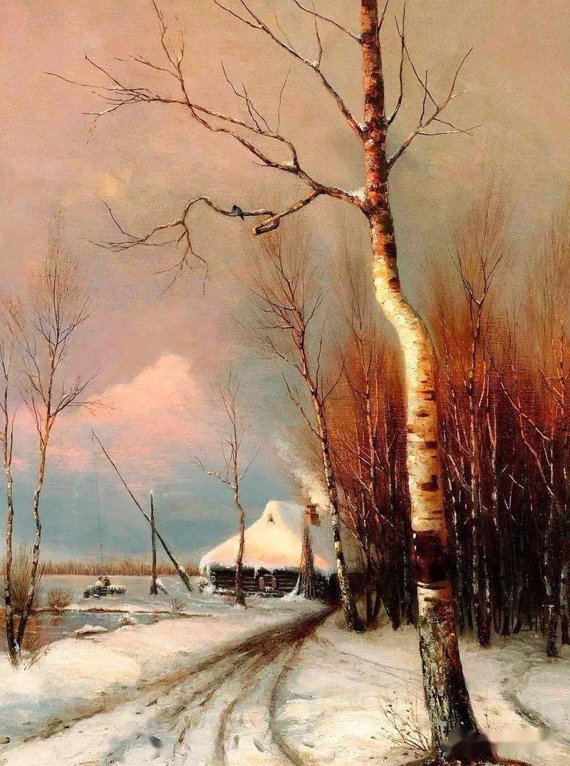 看看俄罗斯绘画大师笔下的雪景画
