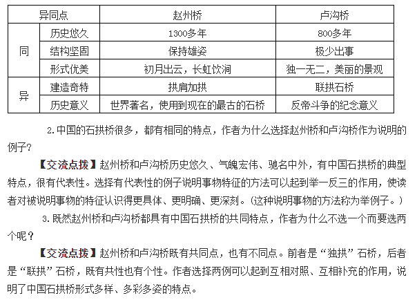 八年级语文上册第18课中国石拱桥教案