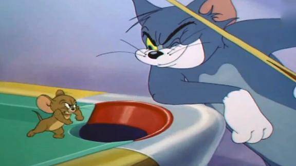 猫和老鼠汤姆猫你打台球这样欺负杰瑞鼠真的好么