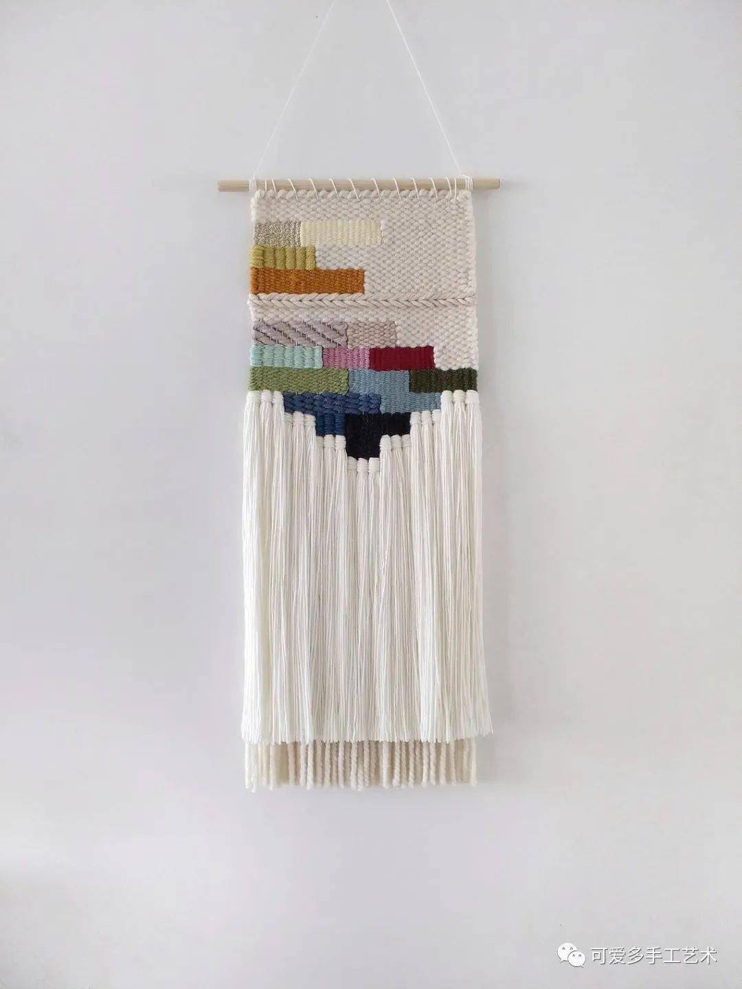 编织挂毯diy几团毛线,棉绳,布条,粗绳,甚至织布常用的线,多种材料的
