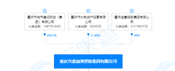 天眼查數據顯示,興農擔保集團曾用名重慶興農融資擔保有限責任公司