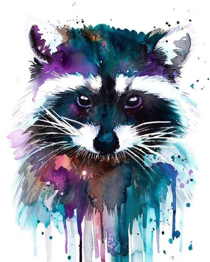 水彩插画|精彩的水彩动物肖像,同样的动物,不一样的魅力`