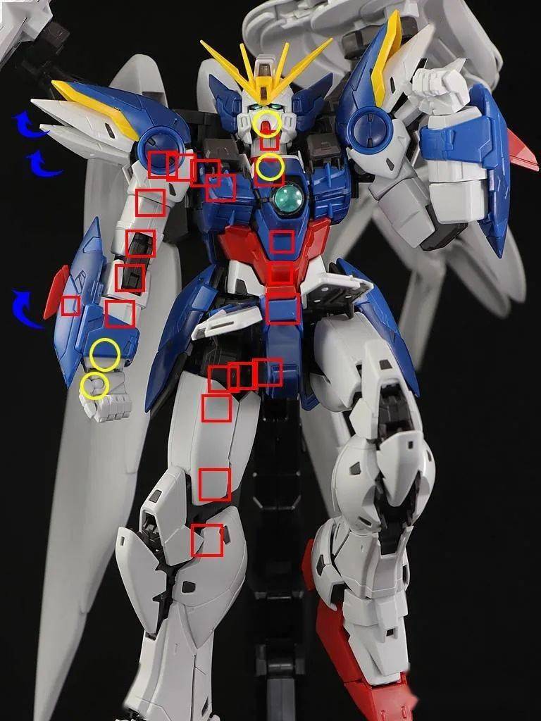 【日站 万代11月 mg 飞翼零式高达ew ver.ka 素组测评1130】_関节