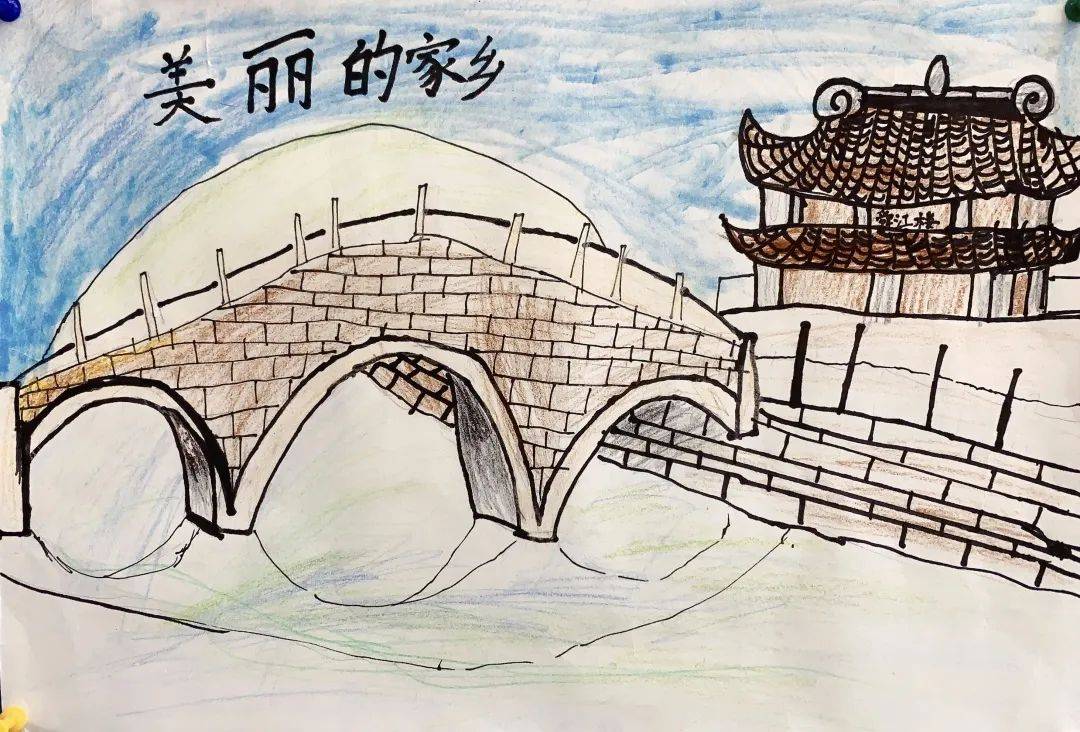 余姚通济桥 简笔画图片