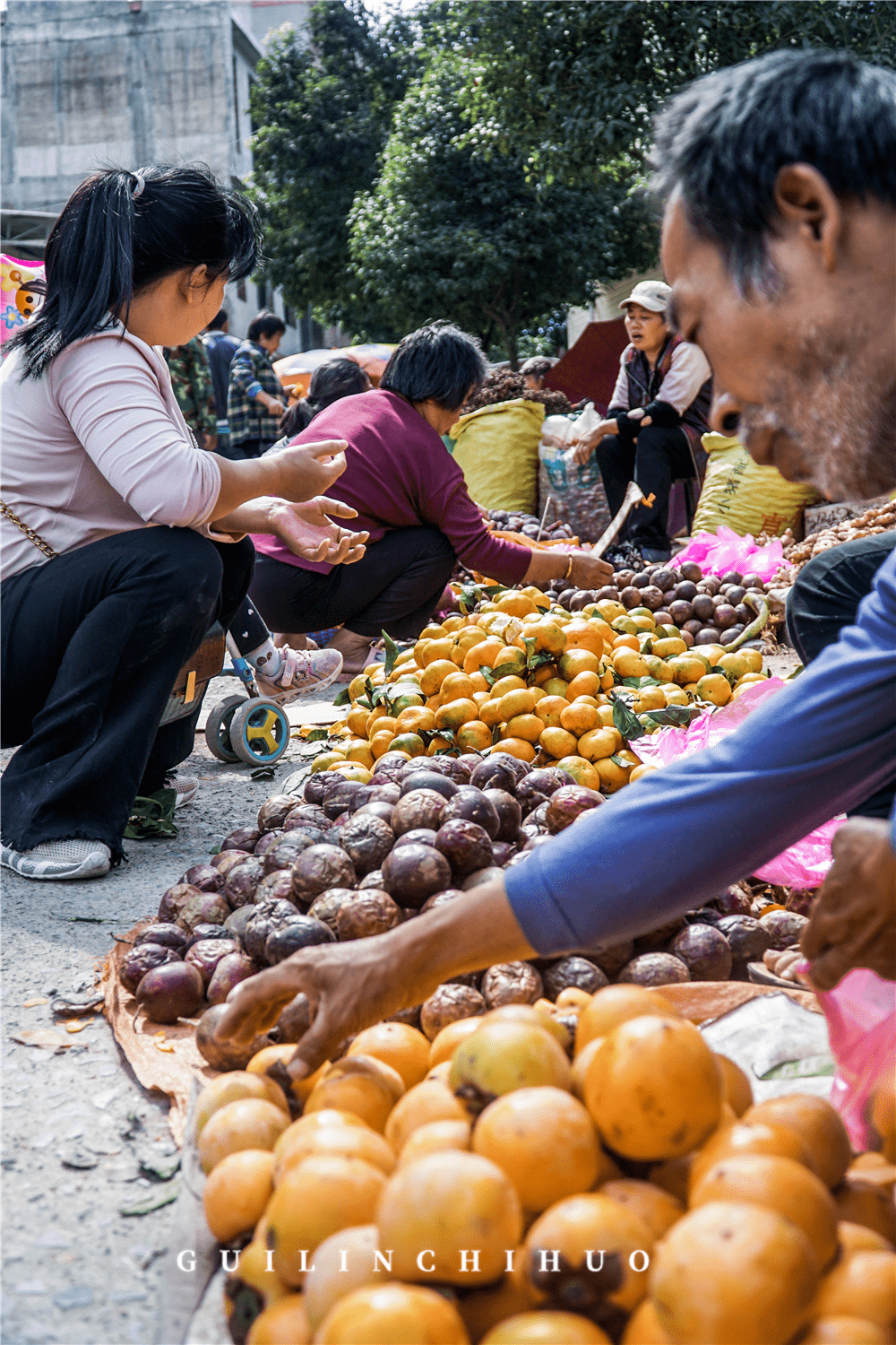 大圩赶圩,桂林人热腾腾的生活!