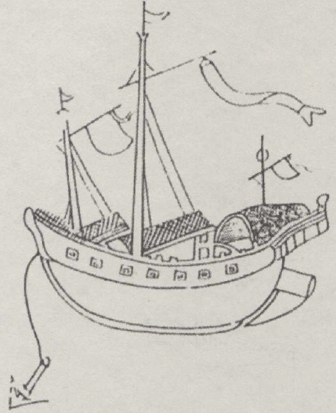 古代战舰简笔画图片