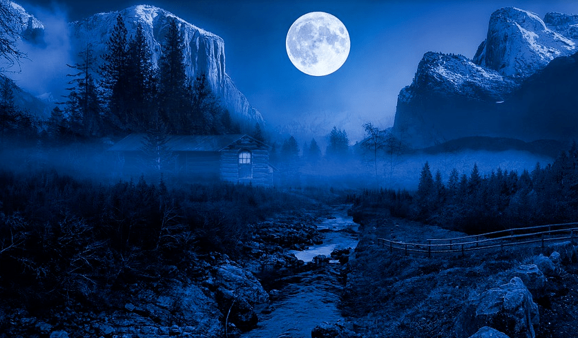 下面平铺着皓影,上面流转着亮银,而你带笑地向我步来,月色与雪色之间