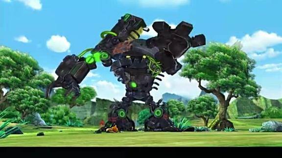 蓝猫龙骑团炫迪跟土狼捉迷藏发现垃圾王不会急转弯