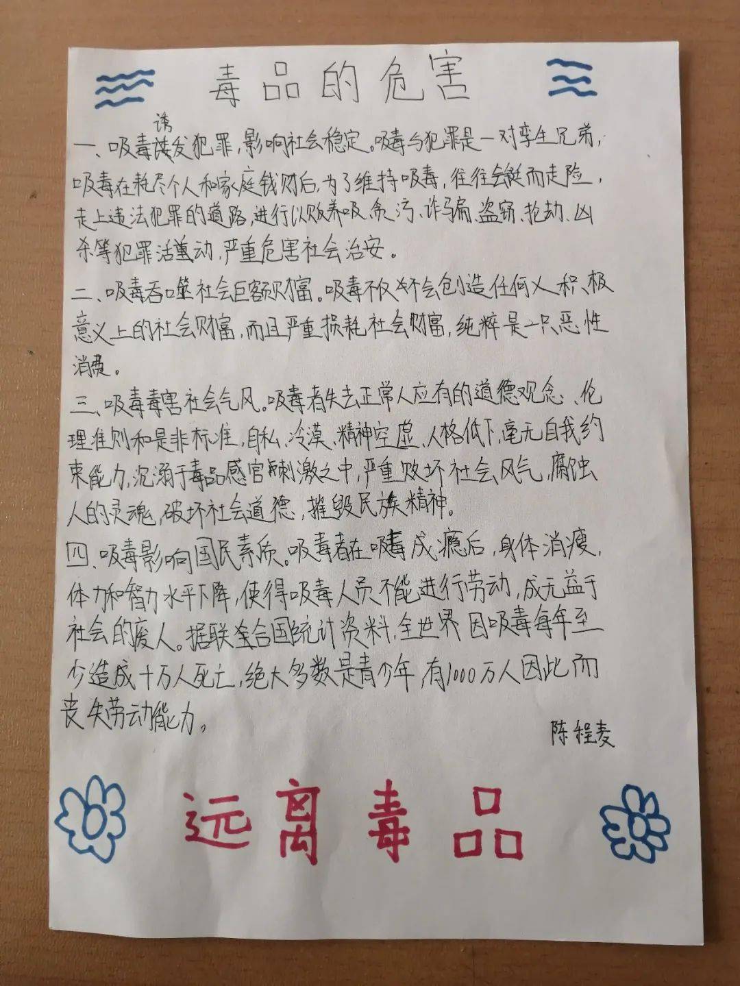 远离毒品手抄报文字图片