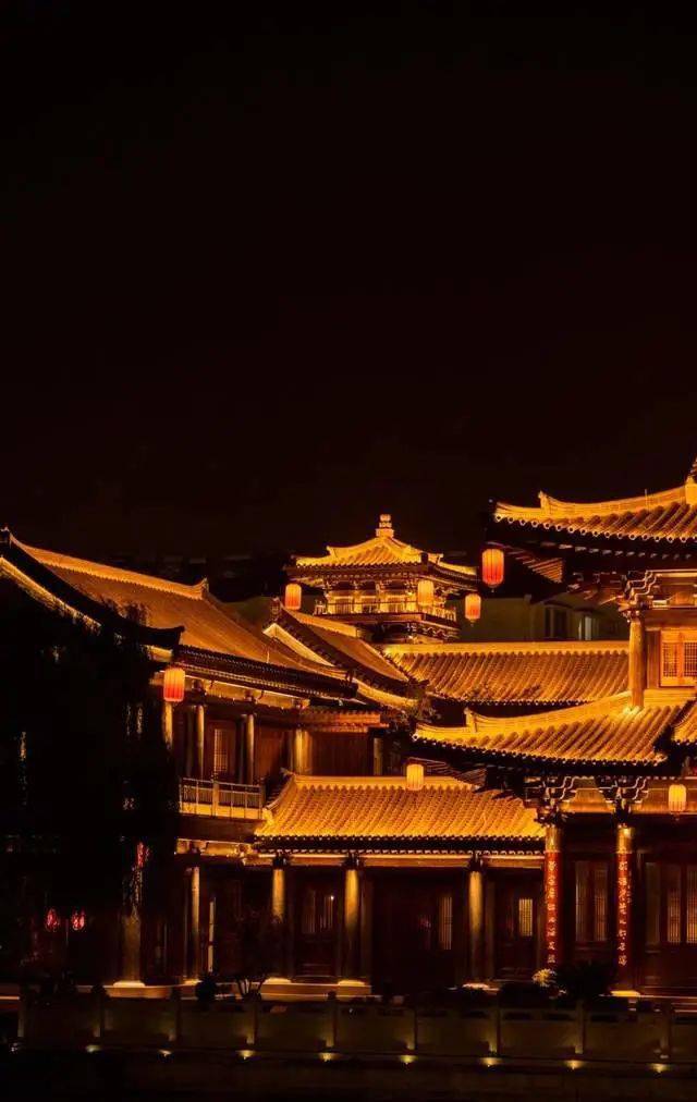 黑金色系古城夜景大片梦回千年神都洛阳城