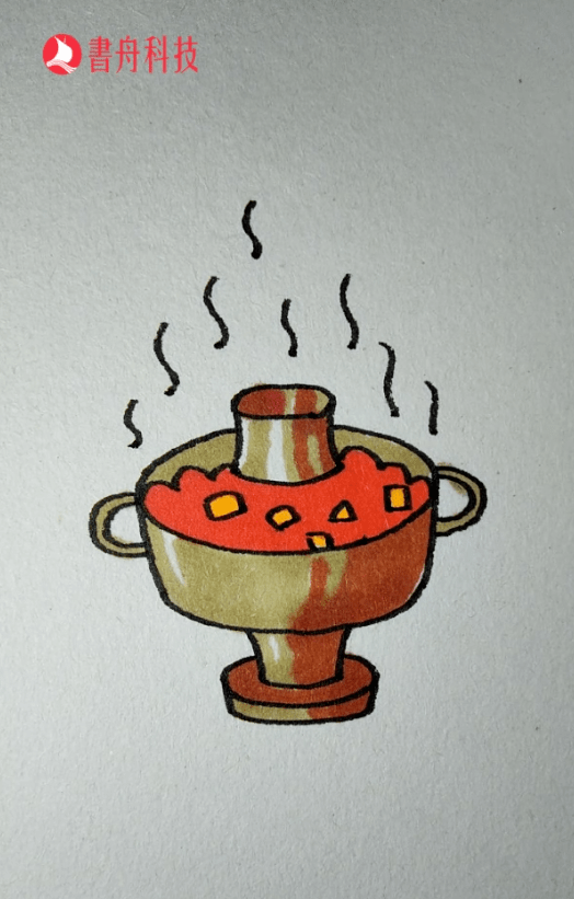 火锅食材简笔画 颜色图片