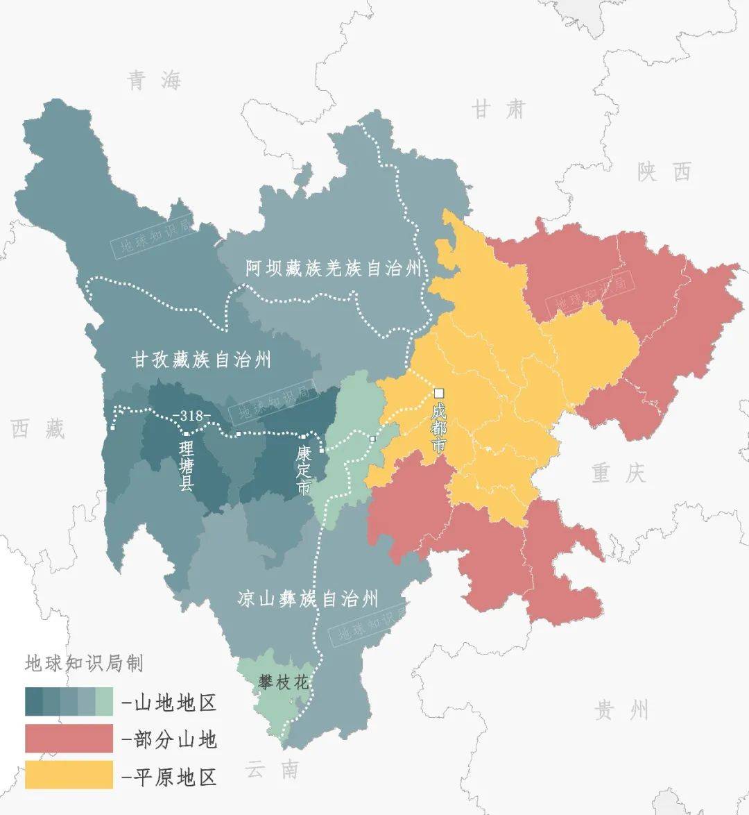 其困难程度可见一斑▼四川的广大山区,"三区三州",就包括四川藏区和