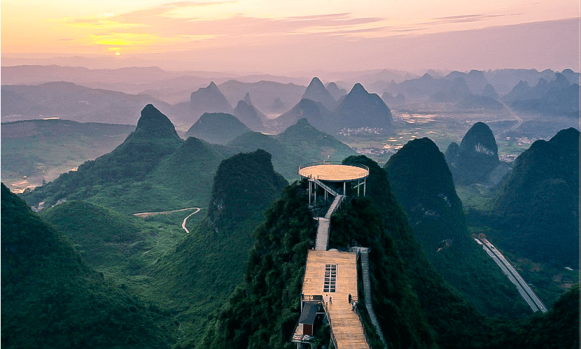 柳州周边游12月12日仅一期天空之城阳朔如意峰含双程索道高空漫步空中