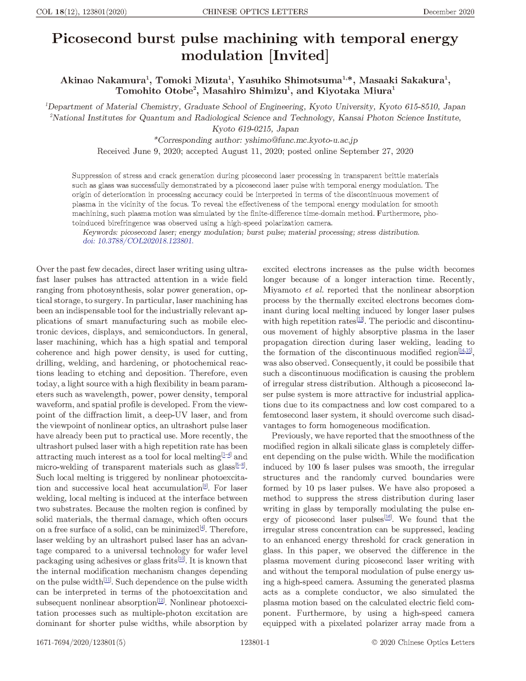 Chinese Optics Letters内页版式换新啦！_光学