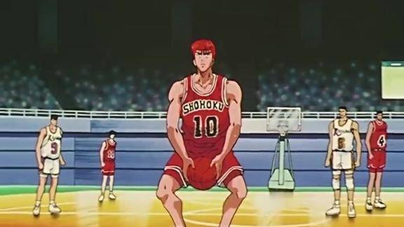 樱木用自己的投篮方式罚球成功