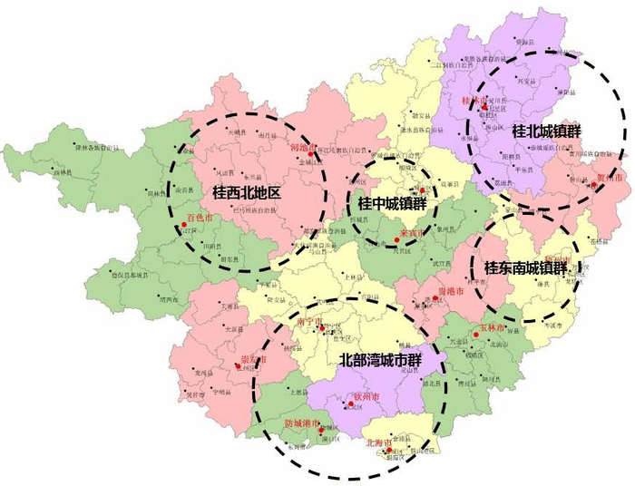 北部灣城市群市域(郊)鐵路規劃涵蓋南寧,北海,防城港,欽州,崇左,玉林6