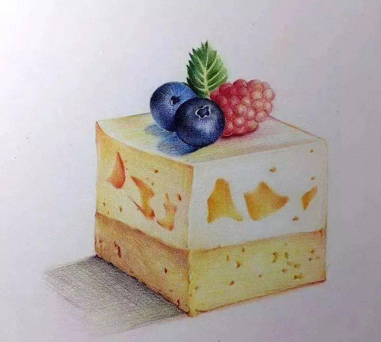彩铅美食教程