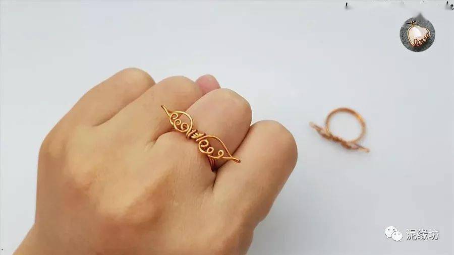铜编天使翅膀指环