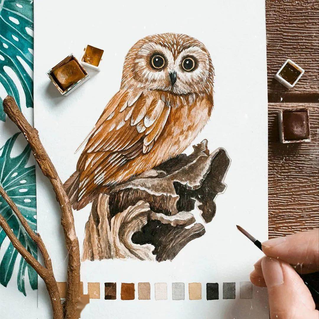 他山之石艺超级好看的单色调水彩画很暖心怎么都看不腻