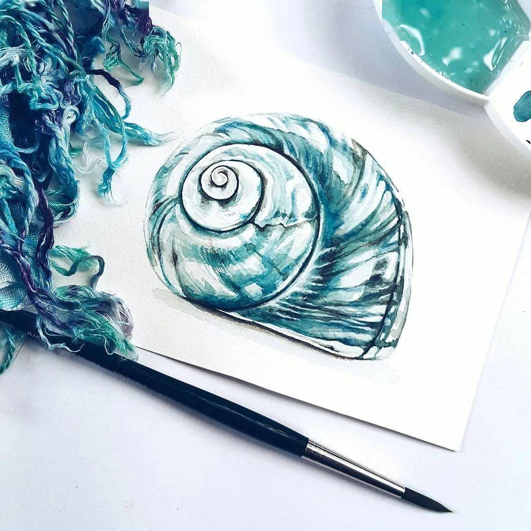 他山之石艺超级好看的单色调水彩画很暖心怎么都看不腻