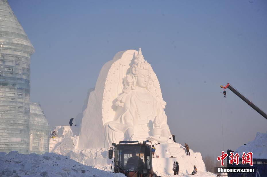 哈尔滨冰雪大世界主体完工 园区即将开园迎客