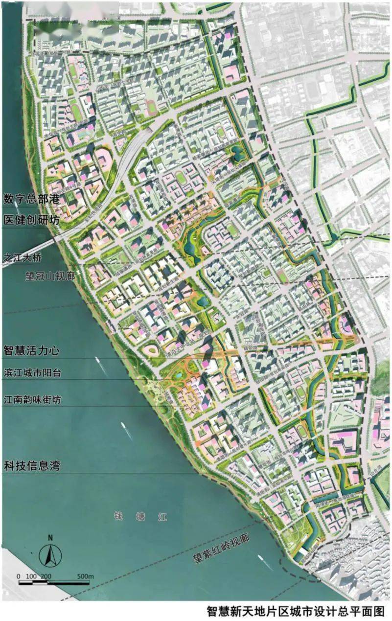 4)智慧新天地风貌区:打造"智慧硅巷,景城一体"的整体风貌,构建具有